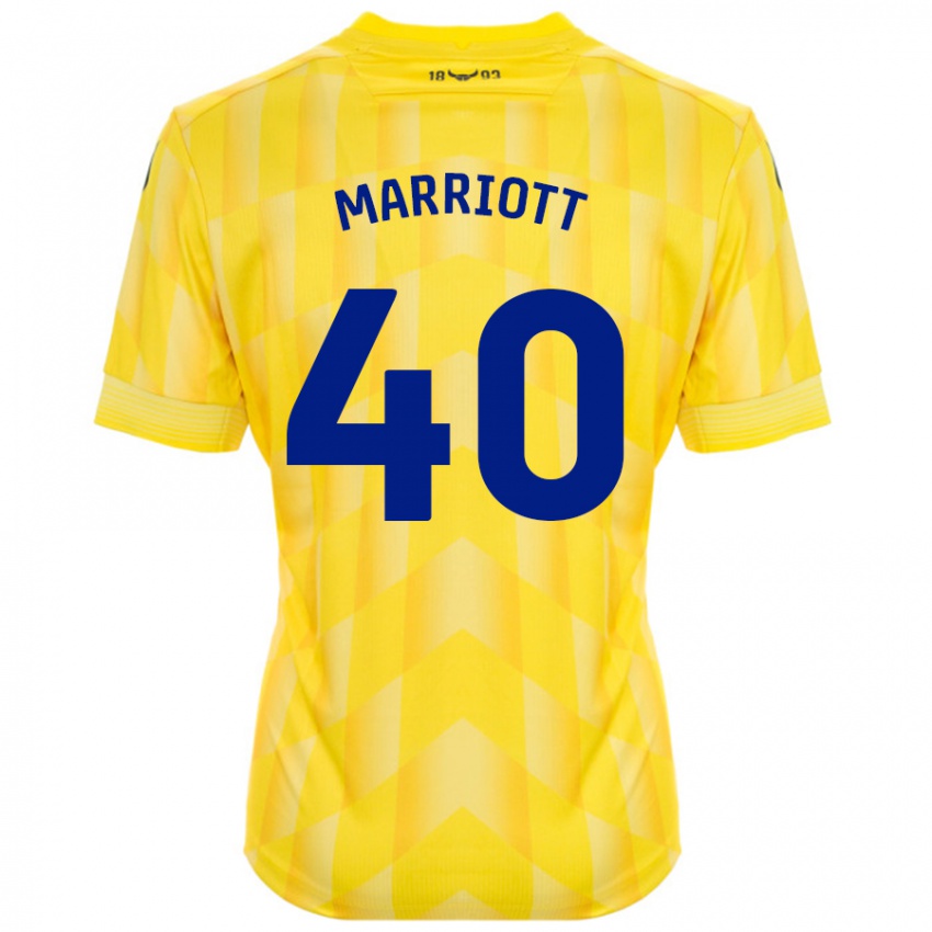 Kinderen Monty Marriott #40 Geel Thuisshirt Thuistenue 2024/25 T-Shirt België