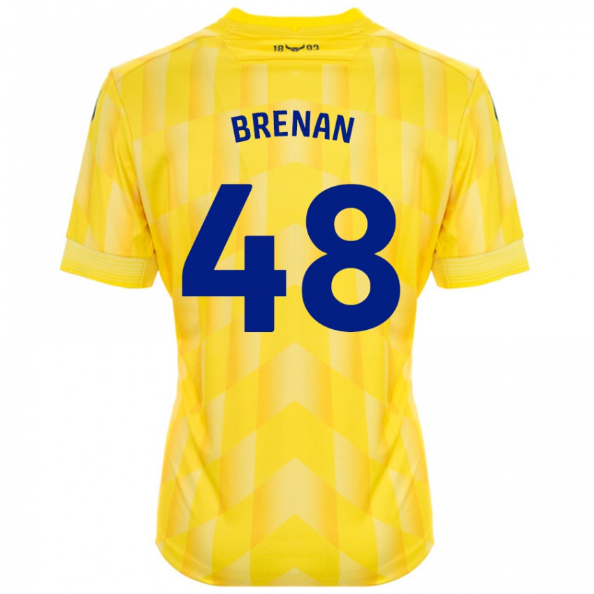 Kinderen Tobias Brenan #48 Geel Thuisshirt Thuistenue 2024/25 T-Shirt België