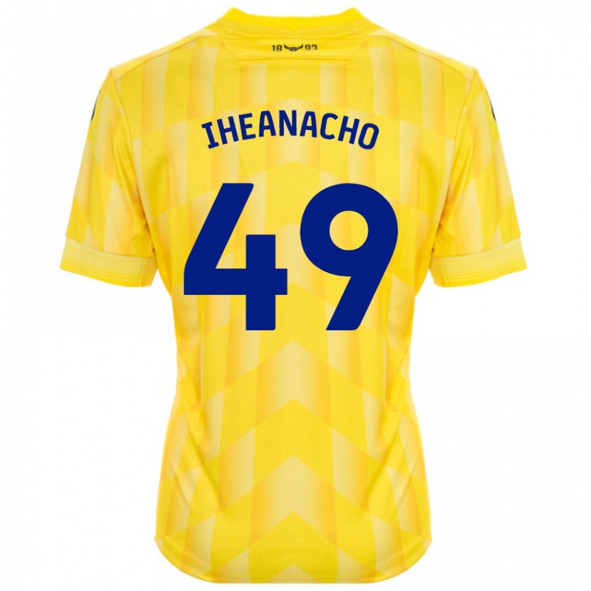 Kinderen Josh Iheanacho #49 Geel Thuisshirt Thuistenue 2024/25 T-Shirt België