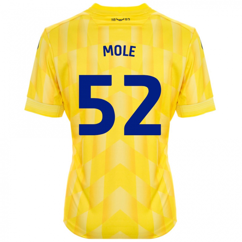 Kinderen Harrison Mole #52 Geel Thuisshirt Thuistenue 2024/25 T-Shirt België