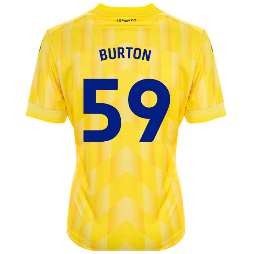 Kinderen Kasway Burton #59 Geel Thuisshirt Thuistenue 2024/25 T-Shirt België