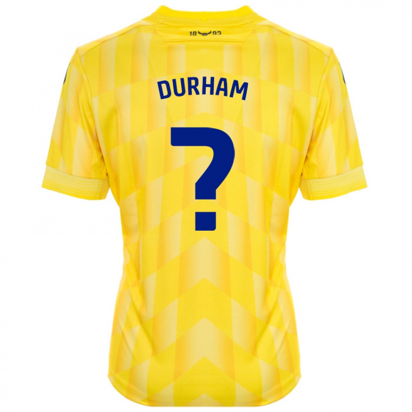 Kinderen Lucy Durham #0 Geel Thuisshirt Thuistenue 2024/25 T-Shirt België