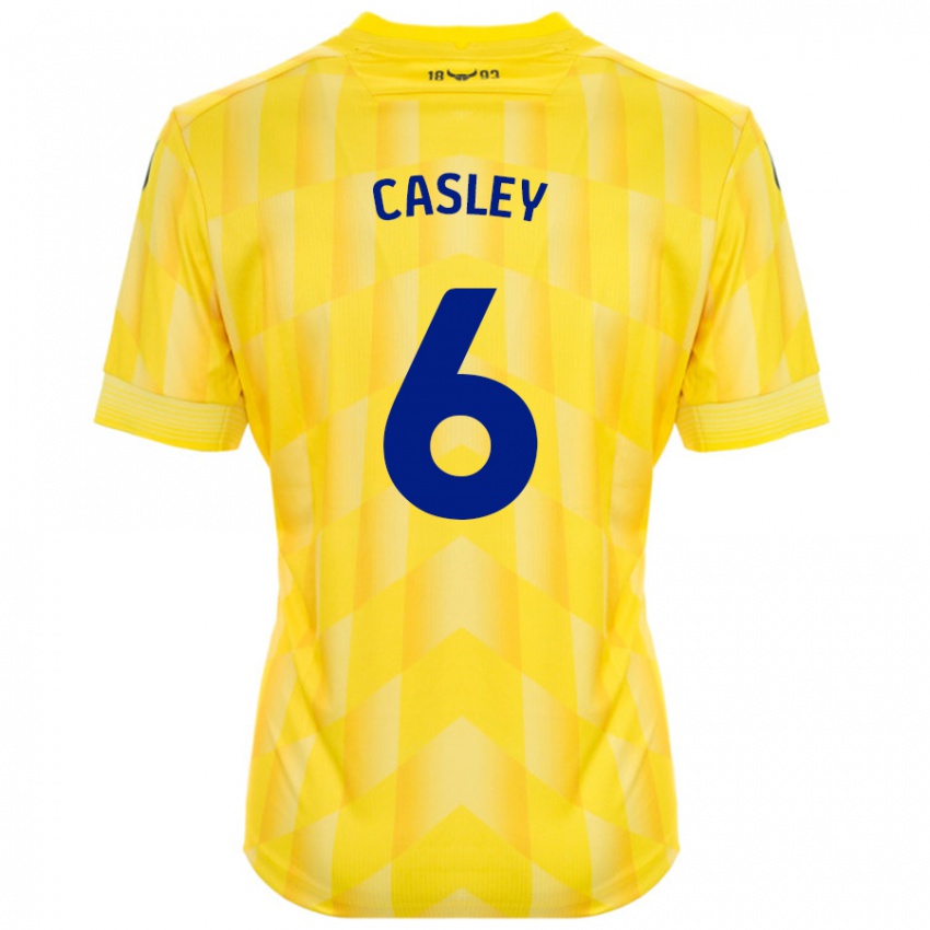 Kinderen Riva Casley #6 Geel Thuisshirt Thuistenue 2024/25 T-Shirt België