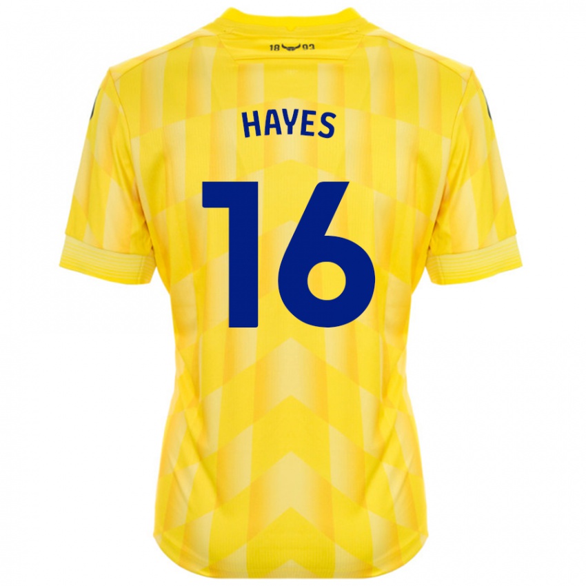 Kinderen Georgia Hayes #16 Geel Thuisshirt Thuistenue 2024/25 T-Shirt België