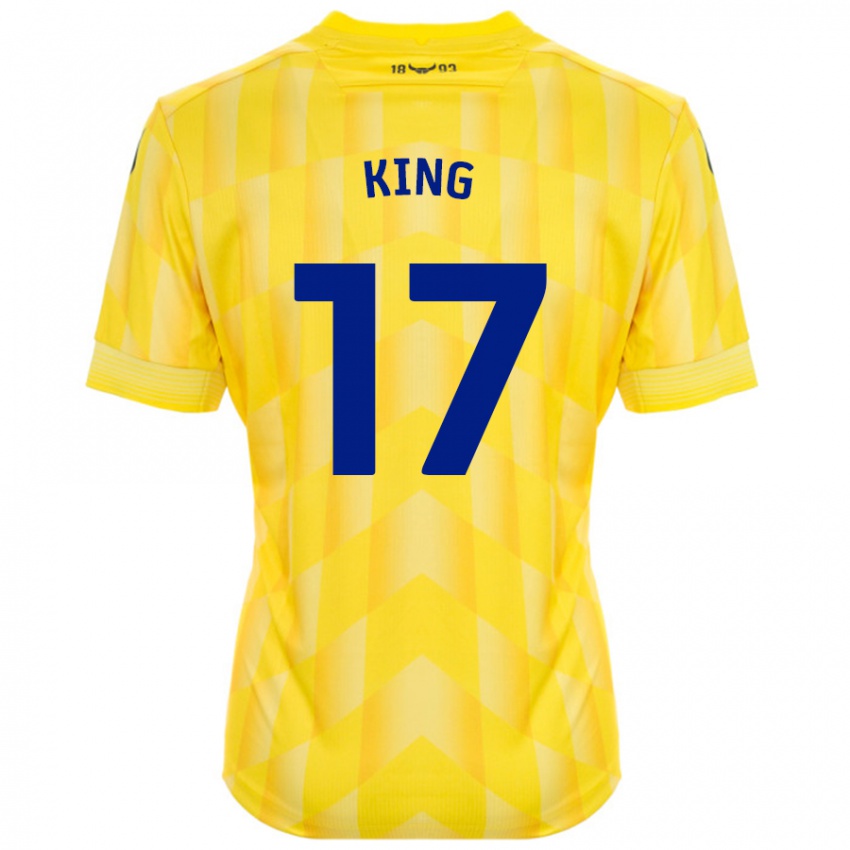 Kinderen Sarah King #17 Geel Thuisshirt Thuistenue 2024/25 T-Shirt België