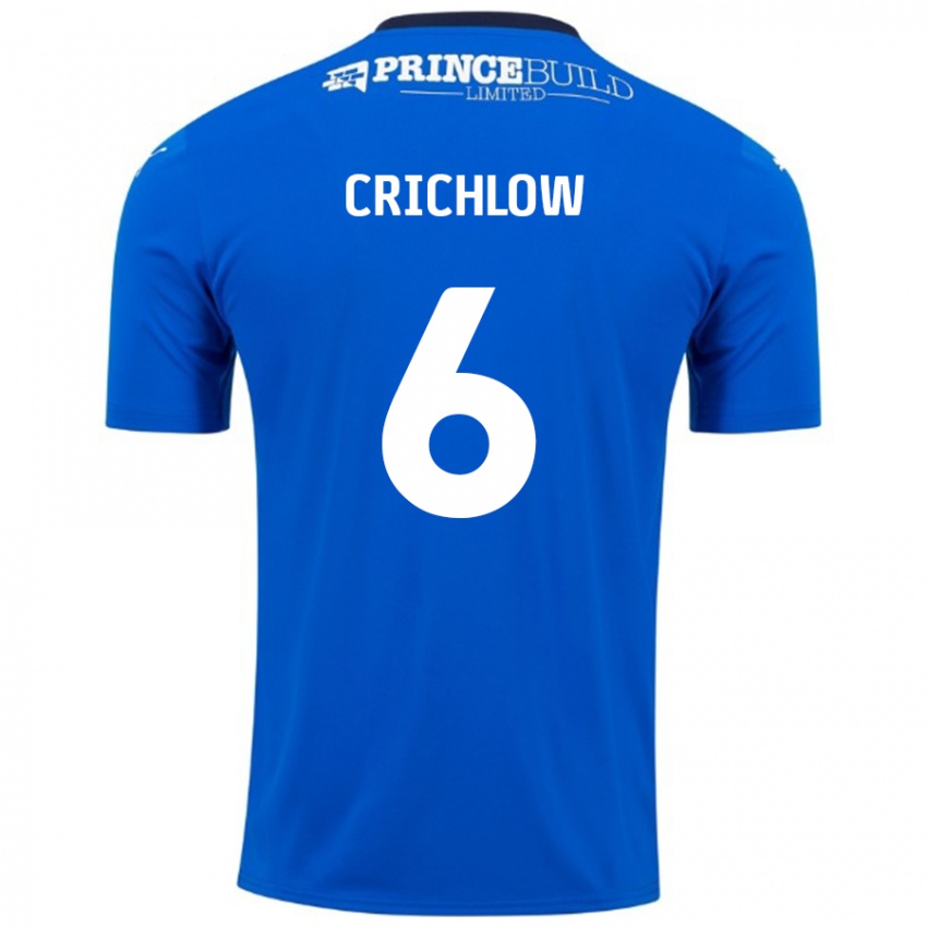 Enfant Maillot Romoney Crichlow #6 Bleu Blanc Tenues Domicile 2024/25 T-Shirt Belgique