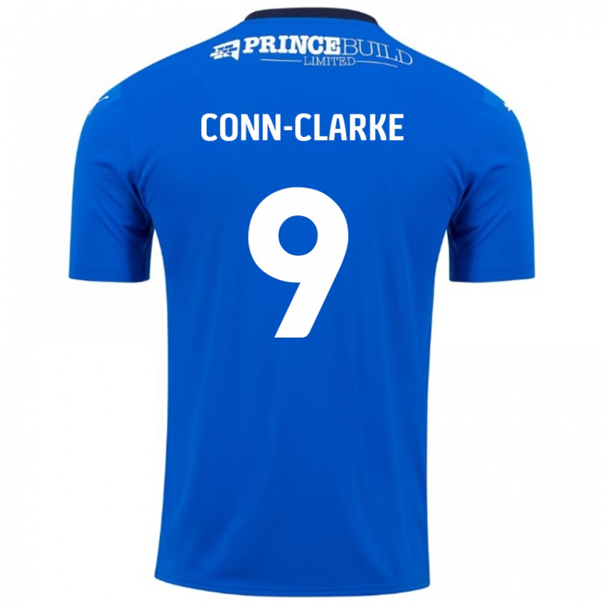 Enfant Maillot Chris Conn-Clarke #9 Bleu Blanc Tenues Domicile 2024/25 T-Shirt Belgique