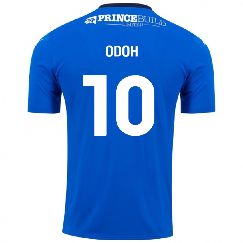 Enfant Maillot Abraham Odoh #10 Bleu Blanc Tenues Domicile 2024/25 T-Shirt Belgique