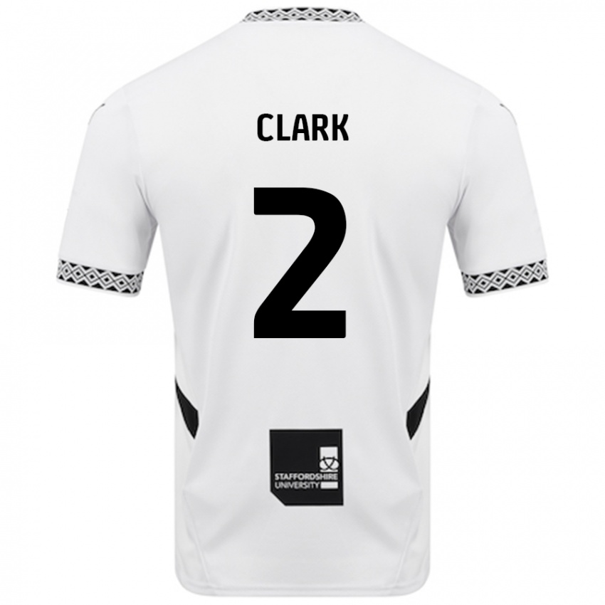 Enfant Maillot Mitch Clark #2 Blanc Tenues Domicile 2024/25 T-Shirt Belgique