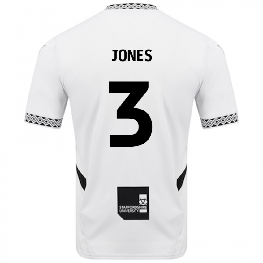 Enfant Maillot Dan Jones #3 Blanc Tenues Domicile 2024/25 T-Shirt Belgique