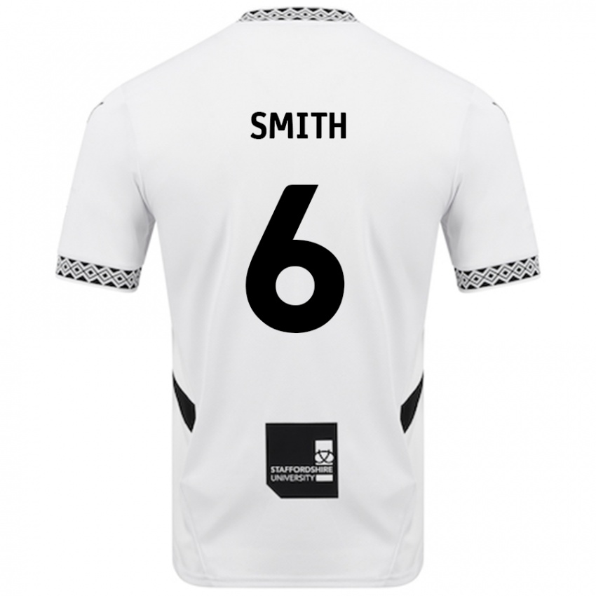 Enfant Maillot Nathan Smith #6 Blanc Tenues Domicile 2024/25 T-Shirt Belgique