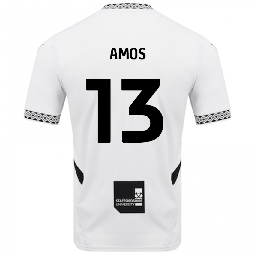 Enfant Maillot Ben Amos #13 Blanc Tenues Domicile 2024/25 T-Shirt Belgique