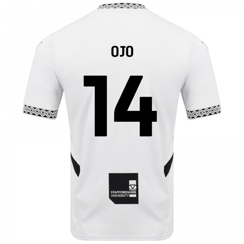 Enfant Maillot Funso Ojo #14 Blanc Tenues Domicile 2024/25 T-Shirt Belgique