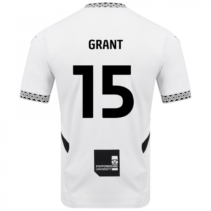 Enfant Maillot Conor Grant #15 Blanc Tenues Domicile 2024/25 T-Shirt Belgique