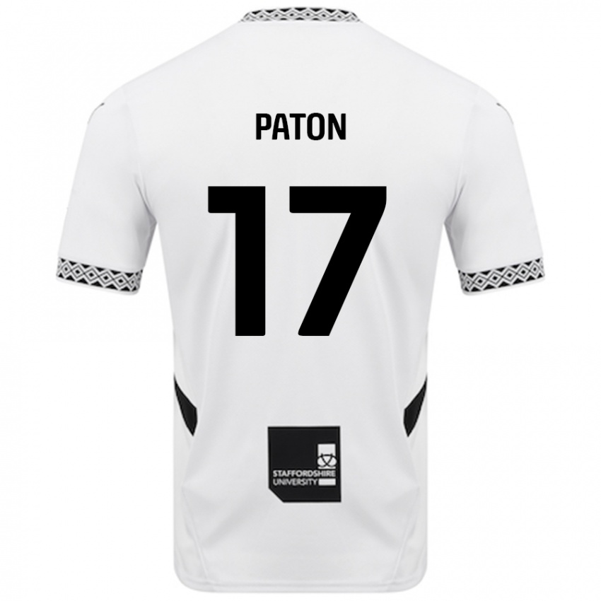 Enfant Maillot Ruari Paton #17 Blanc Tenues Domicile 2024/25 T-Shirt Belgique