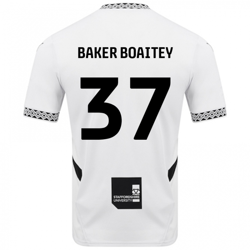 Enfant Maillot Benicio Baker-Boaitey #37 Blanc Tenues Domicile 2024/25 T-Shirt Belgique