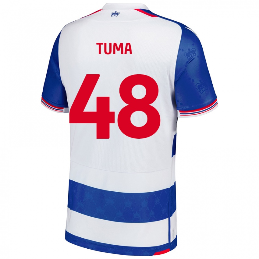 Enfant Maillot Basil Tuma #48 Bleu Blanc Tenues Domicile 2024/25 T-Shirt Belgique