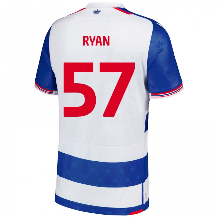 Enfant Maillot John Ryan #57 Bleu Blanc Tenues Domicile 2024/25 T-Shirt Belgique