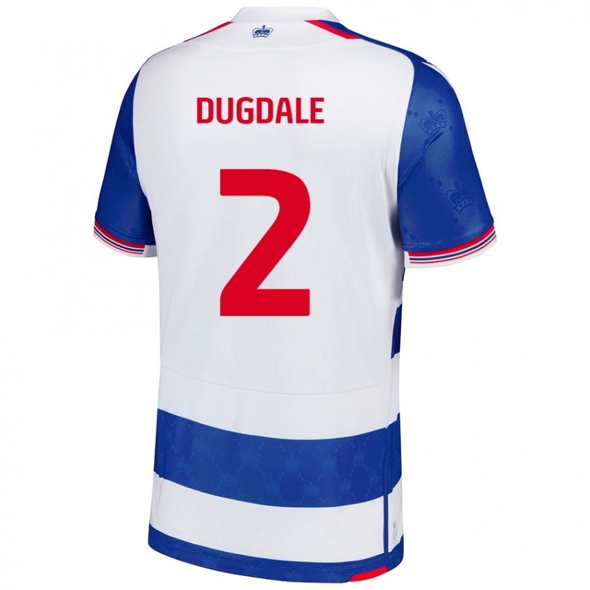 Enfant Maillot Rachel Dugdale #2 Bleu Blanc Tenues Domicile 2024/25 T-Shirt Belgique