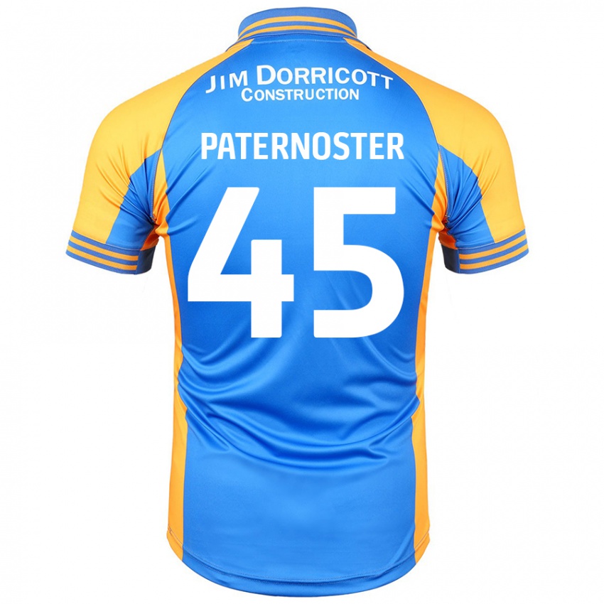 Enfant Maillot Vladimir Paternoster #45 Bleu Ambre Tenues Domicile 2024/25 T-Shirt Belgique