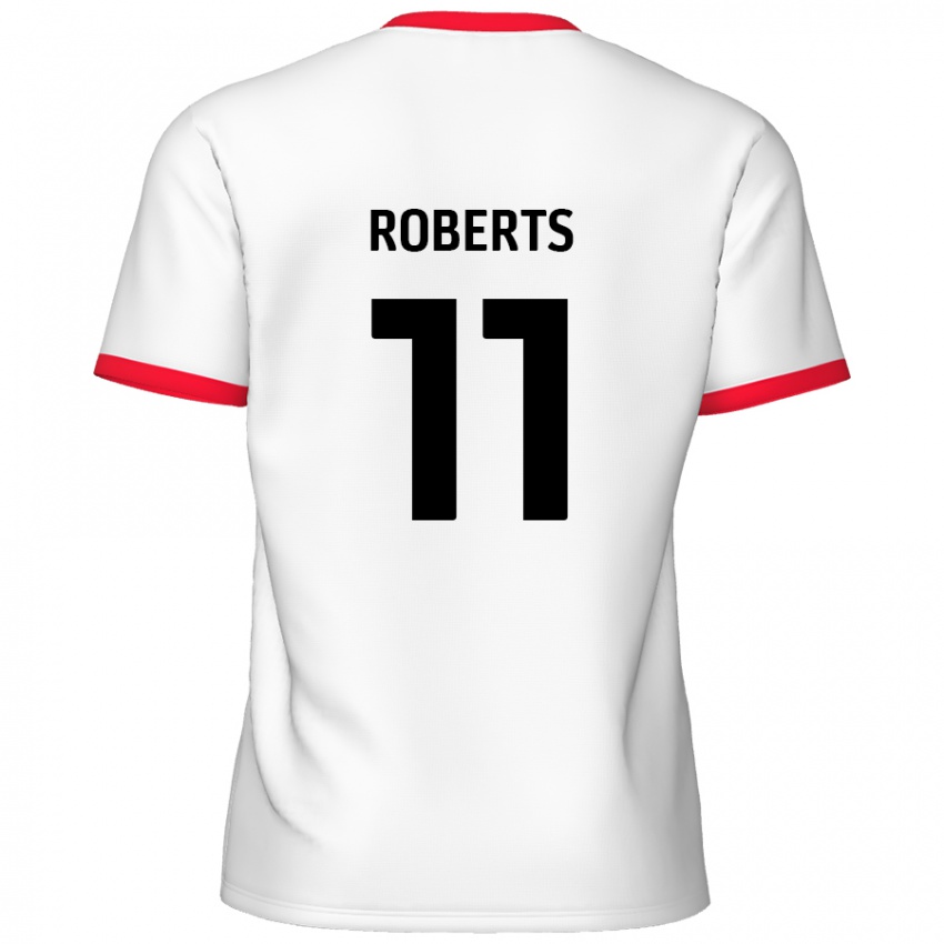 Enfant Maillot Jordan Roberts #11 Blanc Rouge Tenues Domicile 2024/25 T-Shirt Belgique