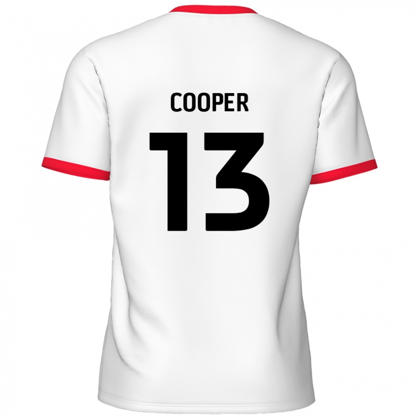 Enfant Maillot Murphy Cooper #13 Blanc Rouge Tenues Domicile 2024/25 T-Shirt Belgique