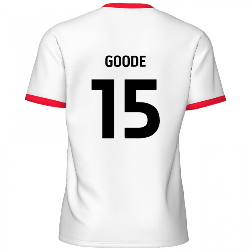 Enfant Maillot Charlie Goode #15 Blanc Rouge Tenues Domicile 2024/25 T-Shirt Belgique