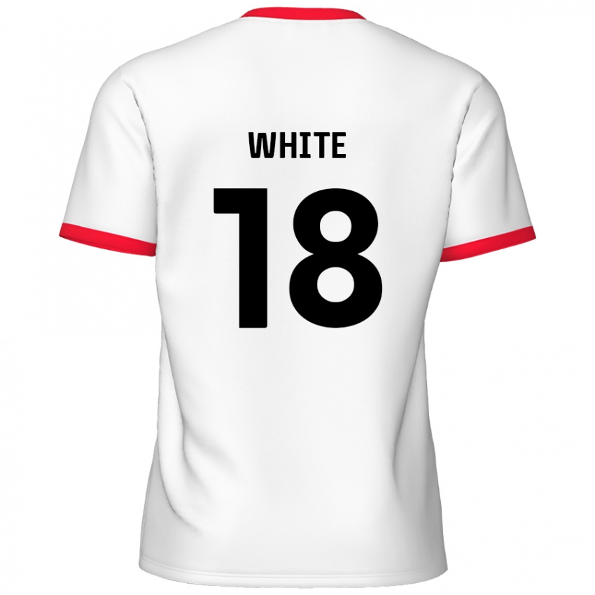 Enfant Maillot Harvey White #18 Blanc Rouge Tenues Domicile 2024/25 T-Shirt Belgique