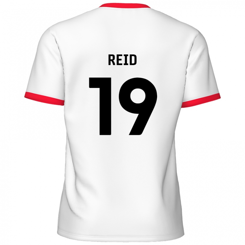 Enfant Maillot Jamie Reid #19 Blanc Rouge Tenues Domicile 2024/25 T-Shirt Belgique