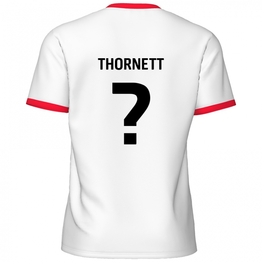 Enfant Maillot Alfie Thornett #0 Blanc Rouge Tenues Domicile 2024/25 T-Shirt Belgique