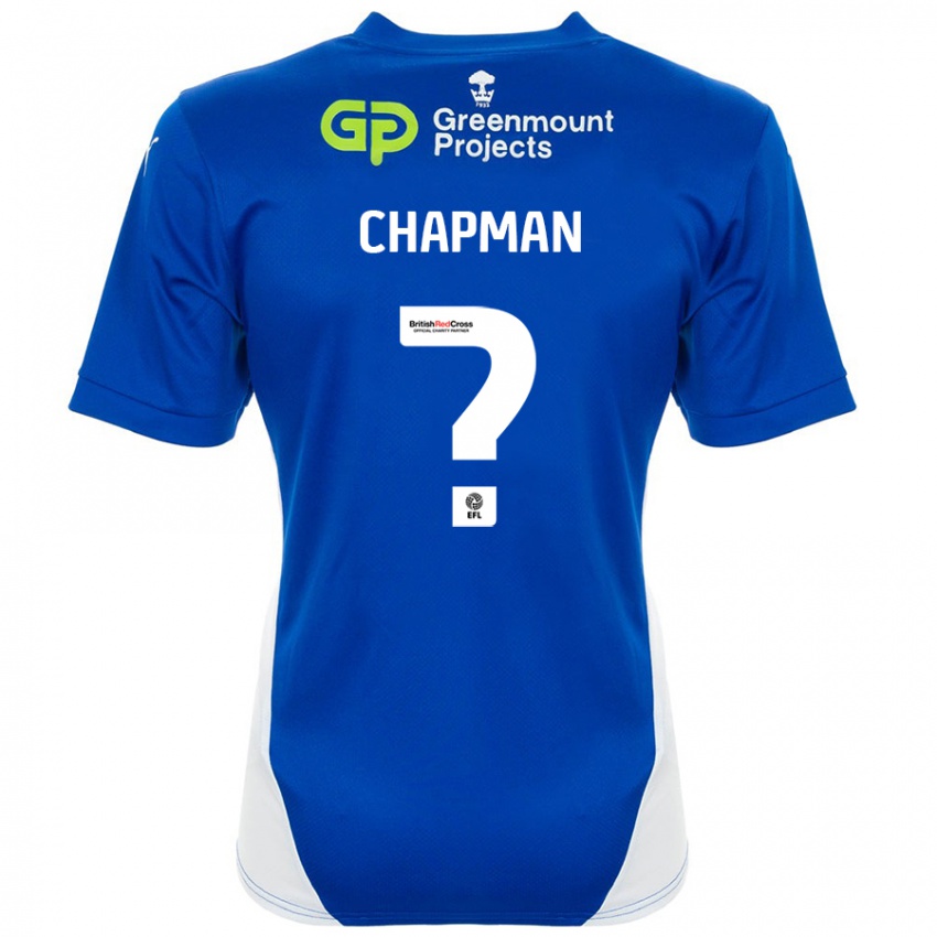 Enfant Maillot Llyton Chapman #0 Bleu Blanc Tenues Domicile 2024/25 T-Shirt Belgique