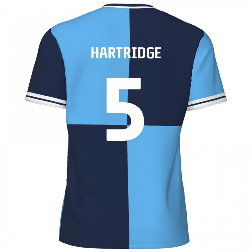 Enfant Maillot Alex Hartridge #5 Bleu Ciel Bleu Foncé Tenues Domicile 2024/25 T-Shirt Belgique