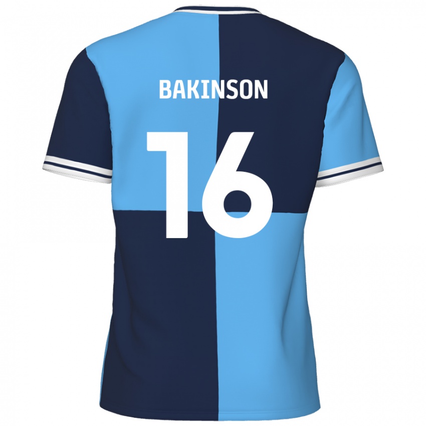 Enfant Maillot Tyreeq Bakinson #16 Bleu Ciel Bleu Foncé Tenues Domicile 2024/25 T-Shirt Belgique