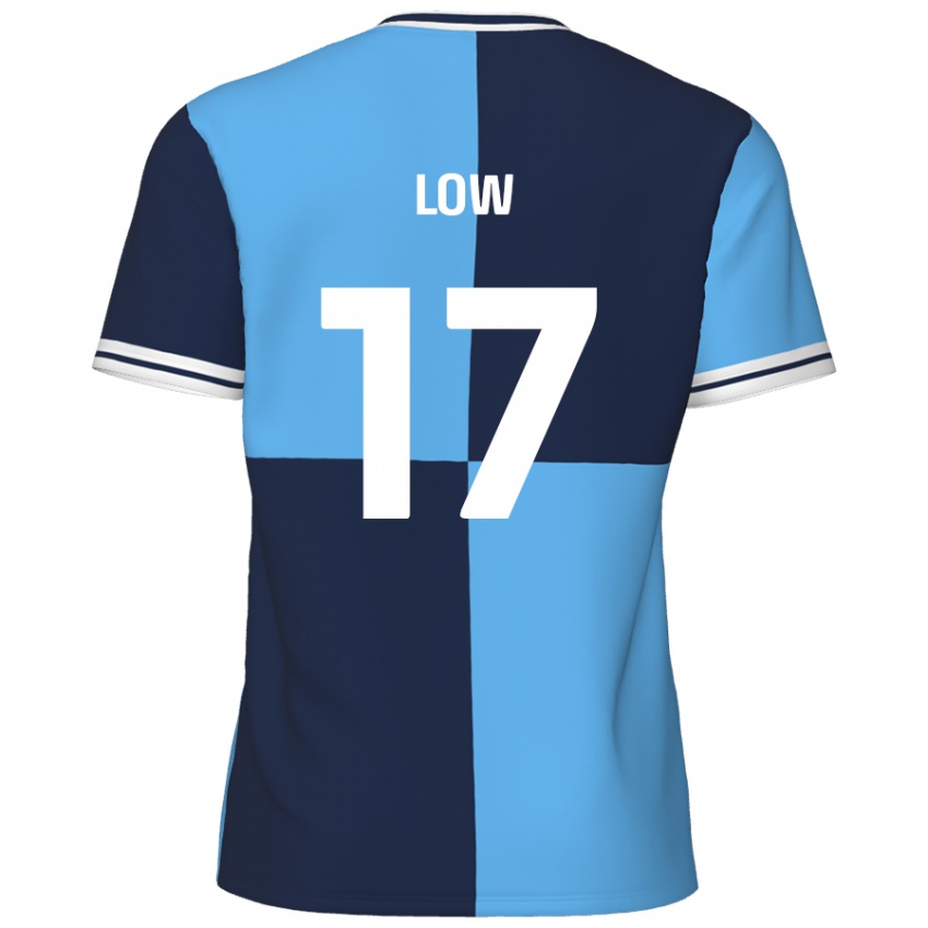 Enfant Maillot Joe Low #17 Bleu Ciel Bleu Foncé Tenues Domicile 2024/25 T-Shirt Belgique