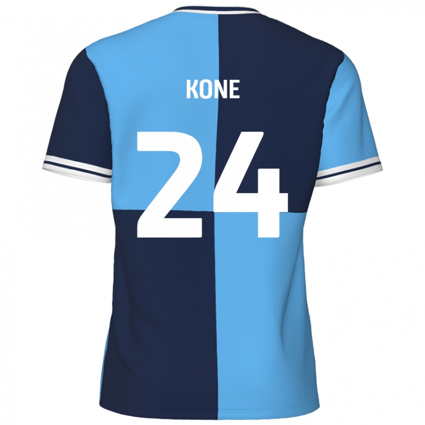 Enfant Maillot Richard Kone #24 Bleu Ciel Bleu Foncé Tenues Domicile 2024/25 T-Shirt Belgique