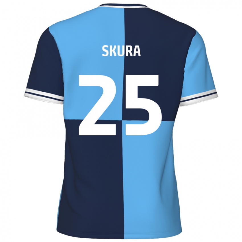 Enfant Maillot Declan Skura #25 Bleu Ciel Bleu Foncé Tenues Domicile 2024/25 T-Shirt Belgique