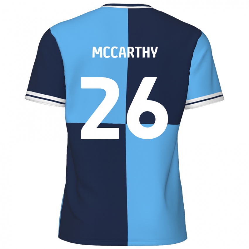 Enfant Maillot Jason Mccarthy #26 Bleu Ciel Bleu Foncé Tenues Domicile 2024/25 T-Shirt Belgique