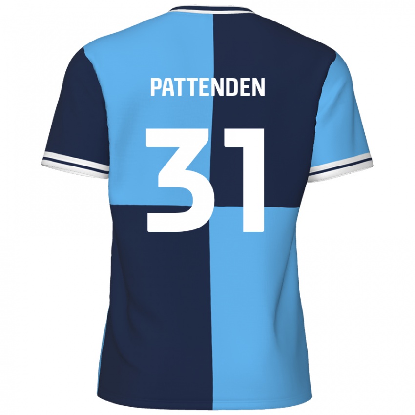 Enfant Maillot Jasper Pattenden #31 Bleu Ciel Bleu Foncé Tenues Domicile 2024/25 T-Shirt Belgique