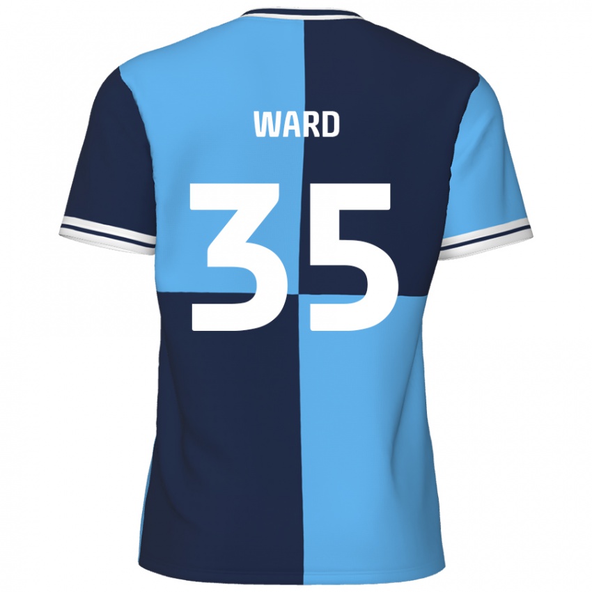 Enfant Maillot Christie Ward #35 Bleu Ciel Bleu Foncé Tenues Domicile 2024/25 T-Shirt Belgique