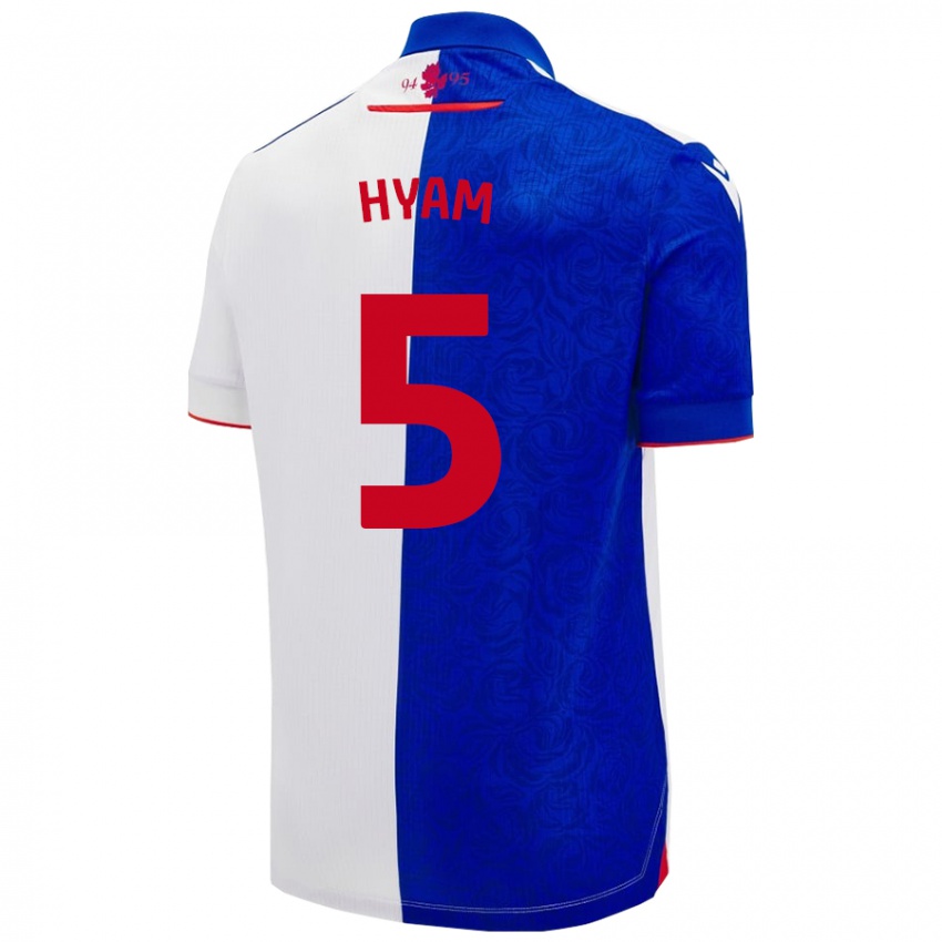 Kinderen Dominic Hyam #5 Hemelsblauw Wit Thuisshirt Thuistenue 2024/25 T-Shirt België