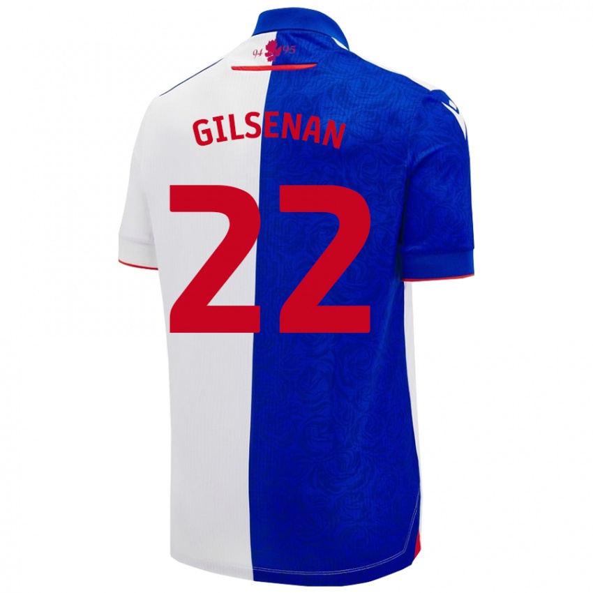 Kinderen Zak Gilsenan #22 Hemelsblauw Wit Thuisshirt Thuistenue 2024/25 T-Shirt België