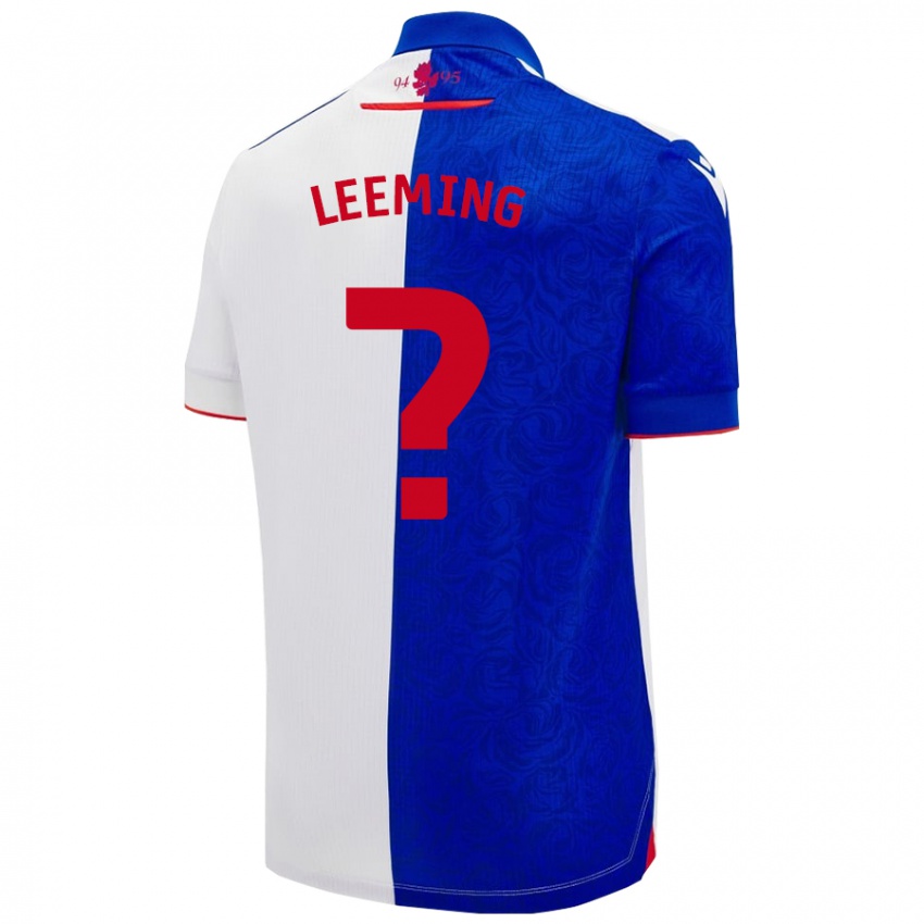 Kinderen Bruce Leeming #0 Hemelsblauw Wit Thuisshirt Thuistenue 2024/25 T-Shirt België