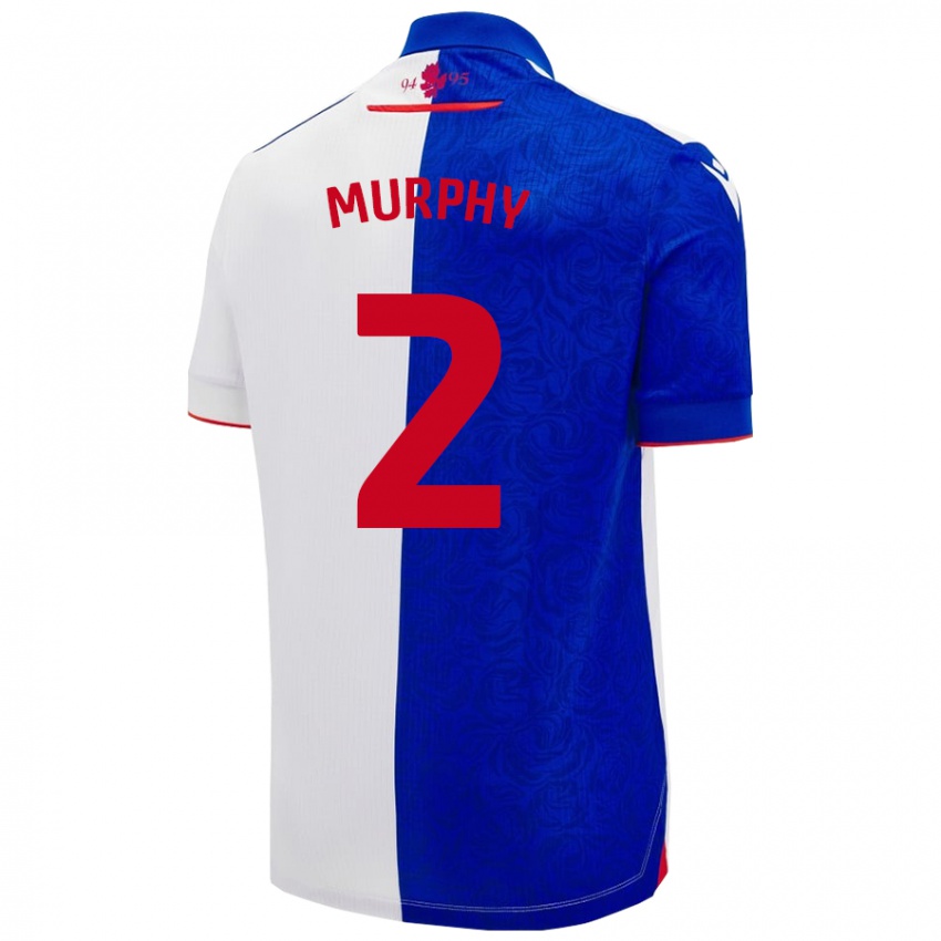 Kinderen Niamh Murphy #2 Hemelsblauw Wit Thuisshirt Thuistenue 2024/25 T-Shirt België