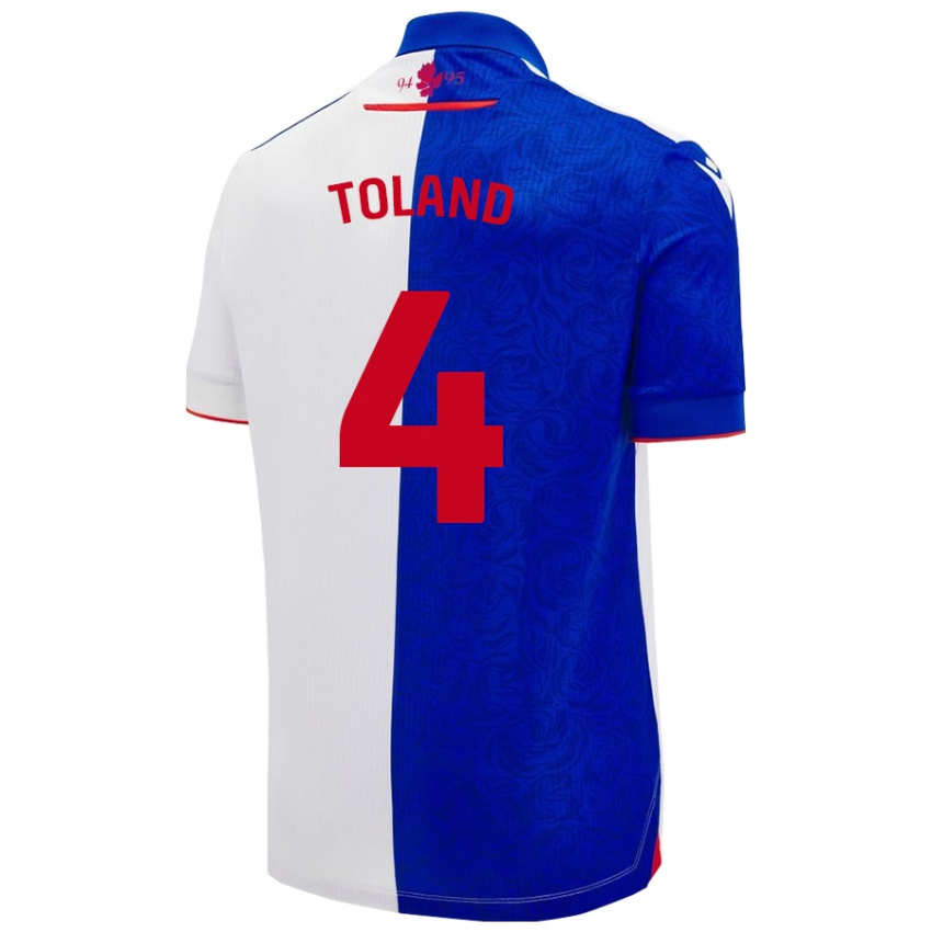 Kinderen Tyler Toland #4 Hemelsblauw Wit Thuisshirt Thuistenue 2024/25 T-Shirt België