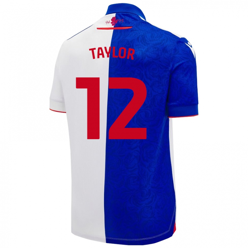 Kinderen Emma Taylor #12 Hemelsblauw Wit Thuisshirt Thuistenue 2024/25 T-Shirt België