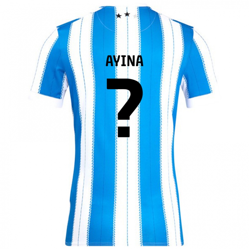 Kinderen Loick Ayina #0 Blauw Wit Thuisshirt Thuistenue 2024/25 T-Shirt België