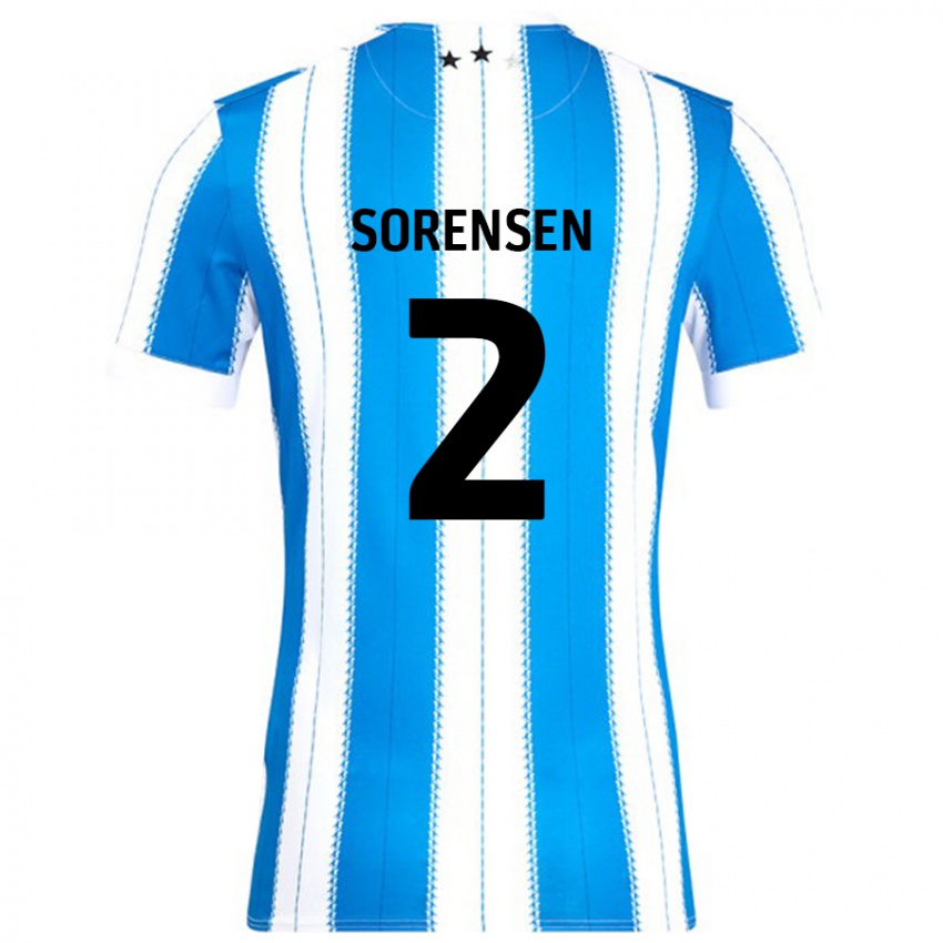 Kinderen Lasse Sörensen #2 Blauw Wit Thuisshirt Thuistenue 2024/25 T-Shirt België