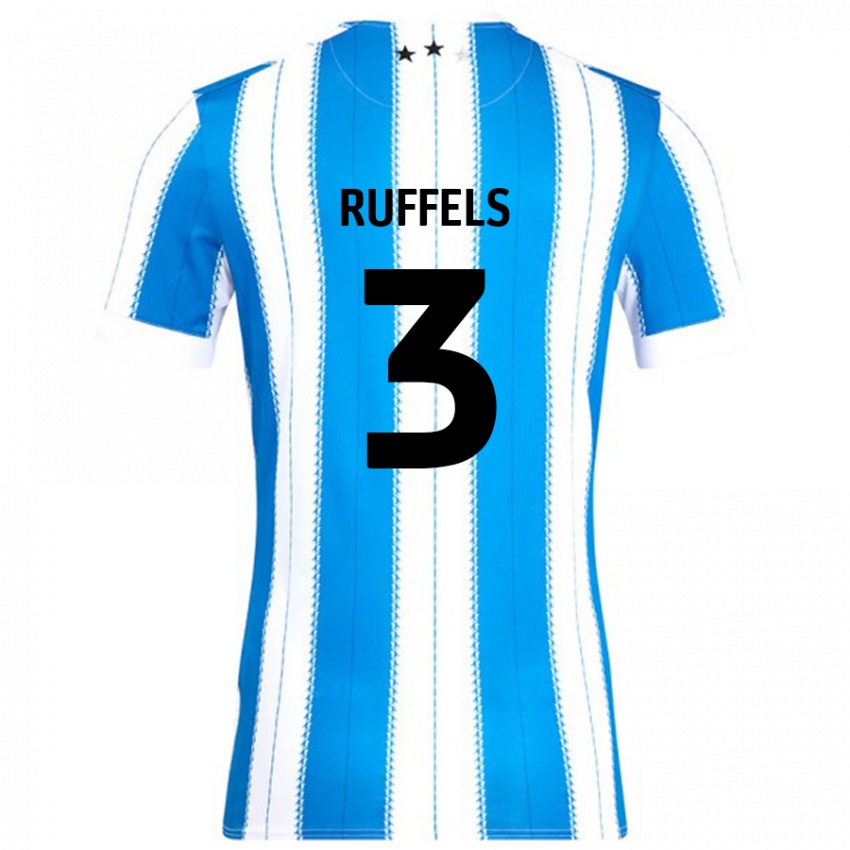 Kinderen Josh Ruffels #3 Blauw Wit Thuisshirt Thuistenue 2024/25 T-Shirt België