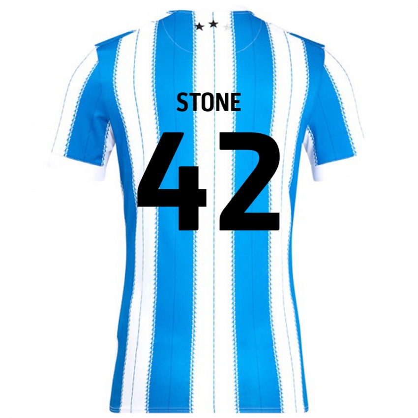 Kinderen Michael Stone #42 Blauw Wit Thuisshirt Thuistenue 2024/25 T-Shirt België