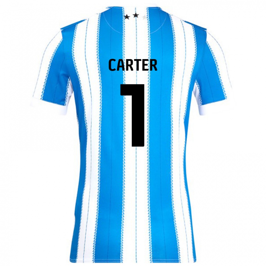 Kinderen Laura Carter #1 Blauw Wit Thuisshirt Thuistenue 2024/25 T-Shirt België